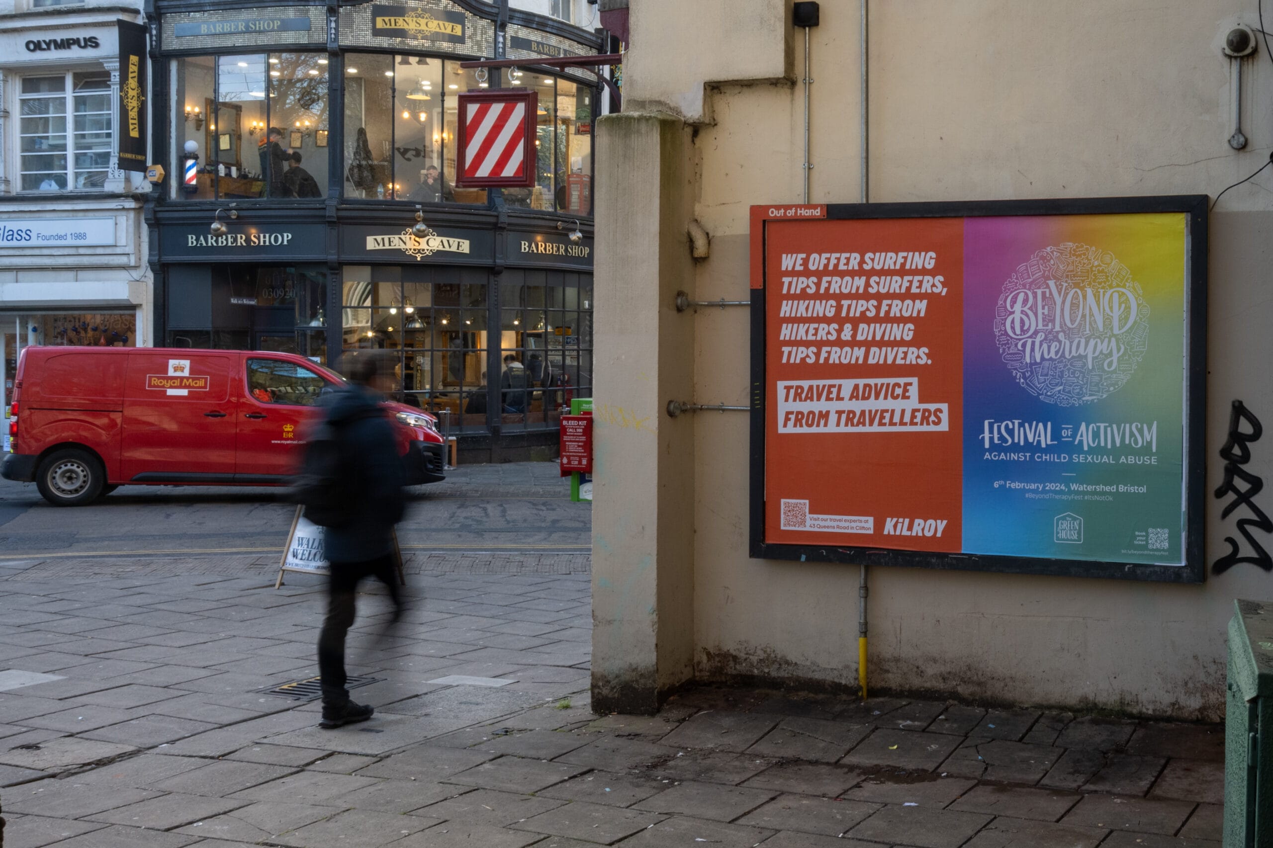 An example of a poster advertising campaign in Bristol for a travel agents