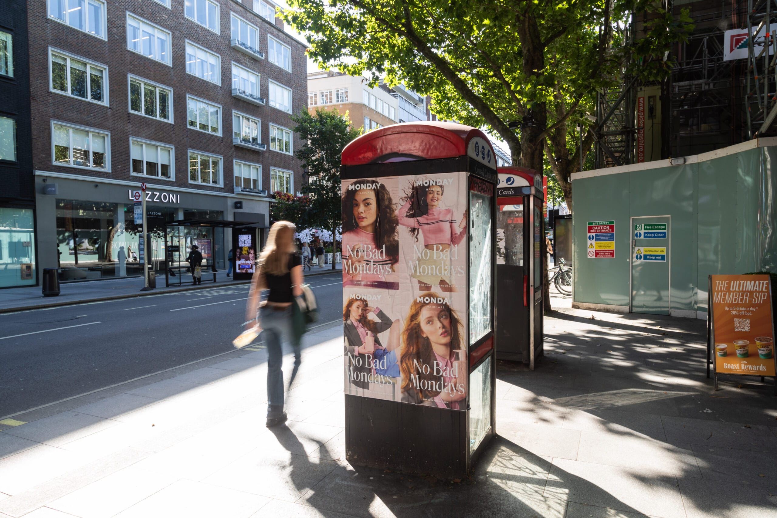 Example of a flyposting advertising campaign for a shampoo brand.